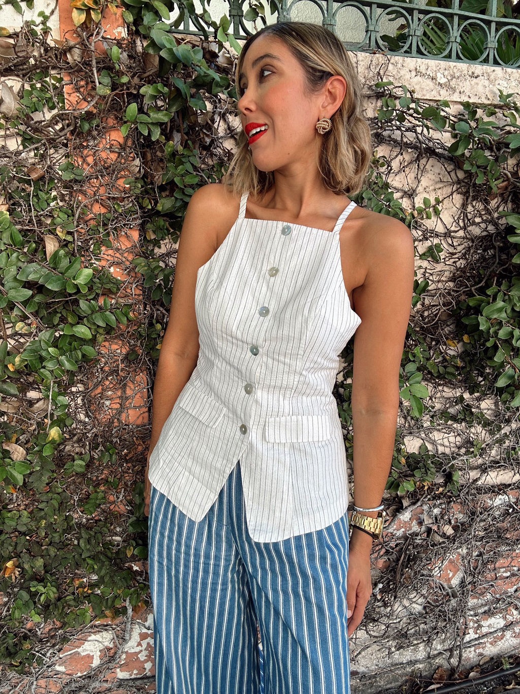 Coastal Breeze Seersucker Top