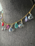 Rainbow Raindrop Necklace and Bracelet