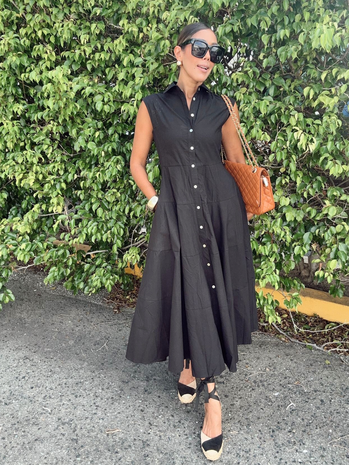 The Power Move Button Down Midi Dress