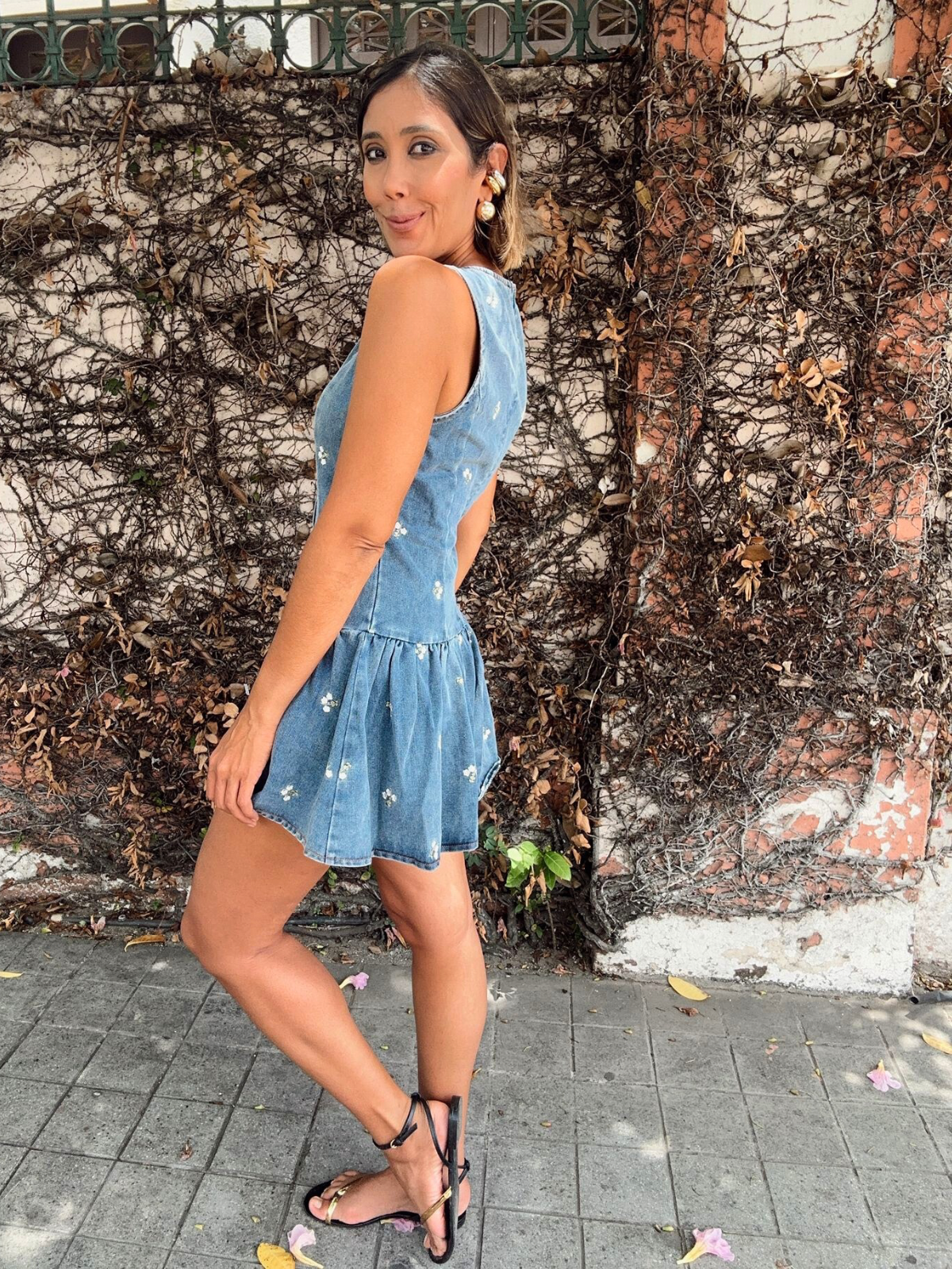 Darling Denim Drop Romper
