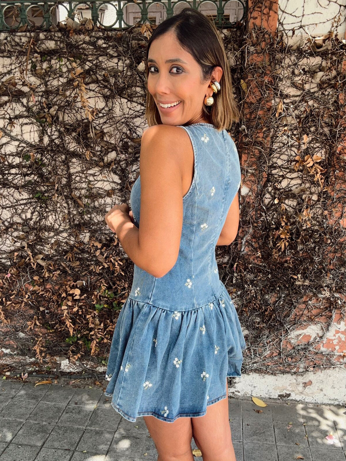Darling Denim Drop Romper