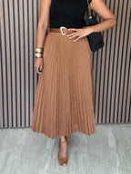 The Walk With Me Midi Pleated Skirt