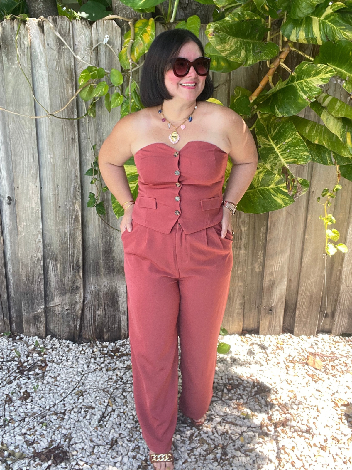 Polished Presence Crop Top And Wide Leg Pants Set