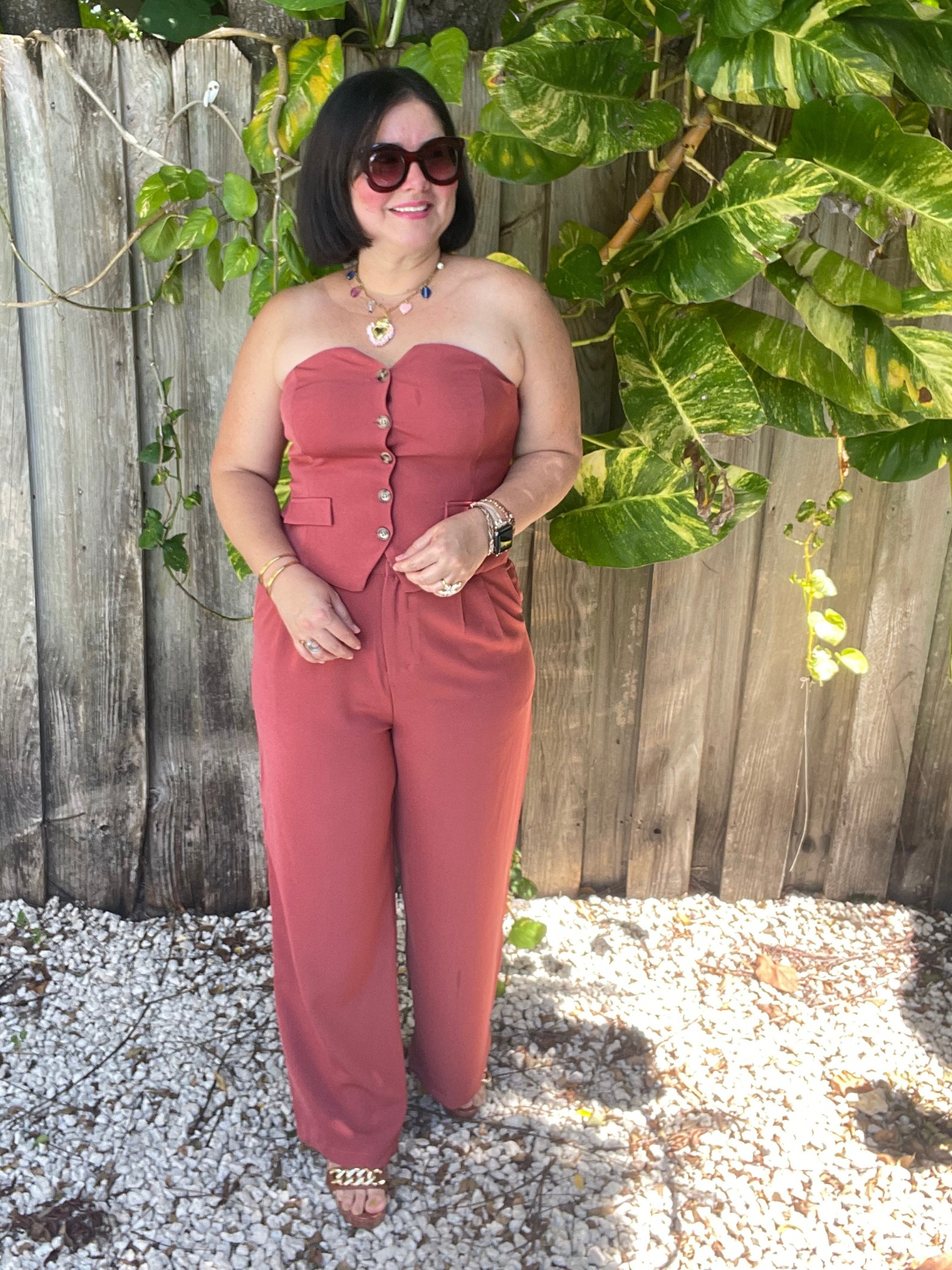 Polished Presence Crop Top And Wide Leg Pants Set