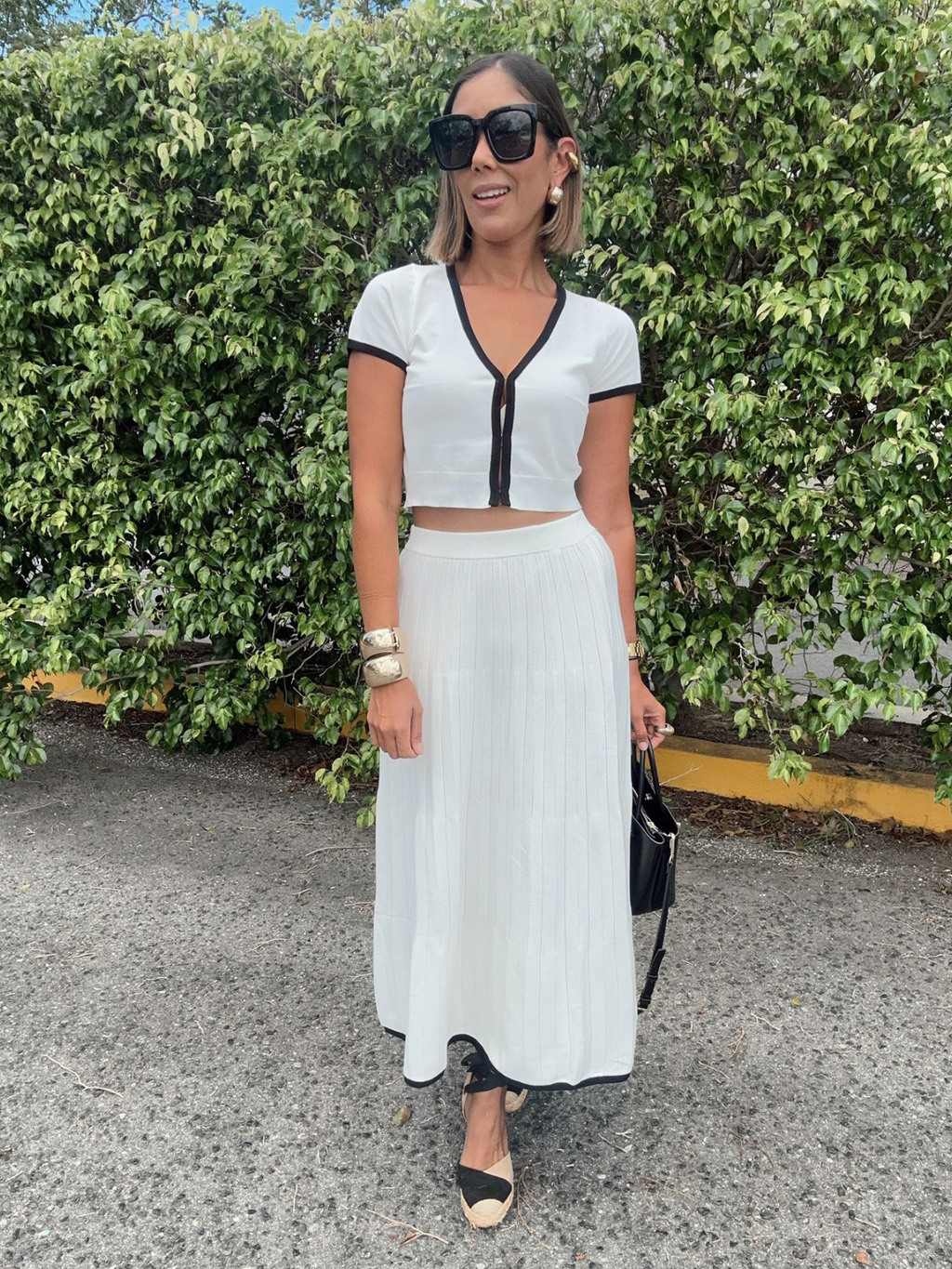 Between Seasons Maxi Skirt with Matching Cropped Top