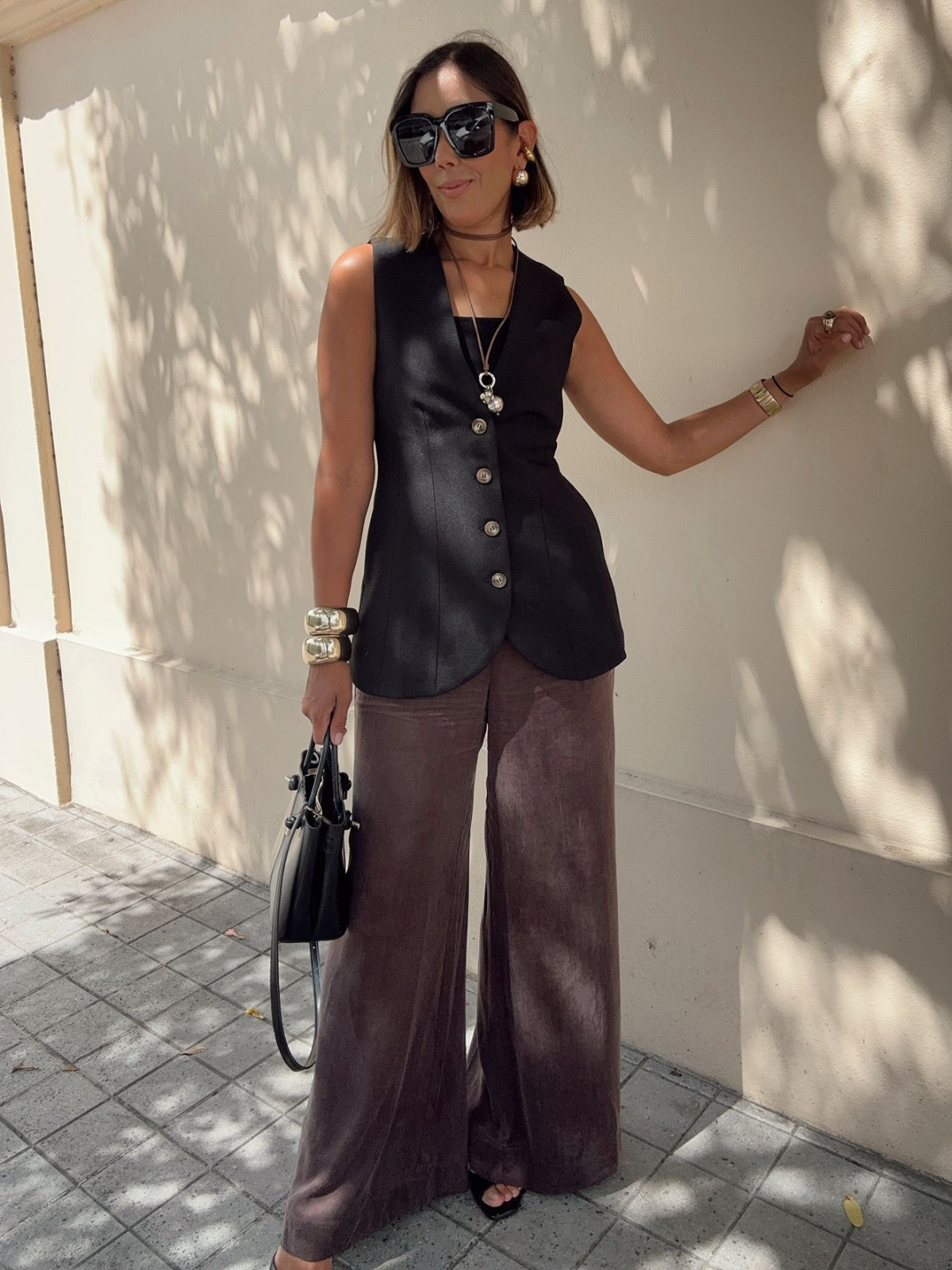 Mocha Flow Wide Leg Pants