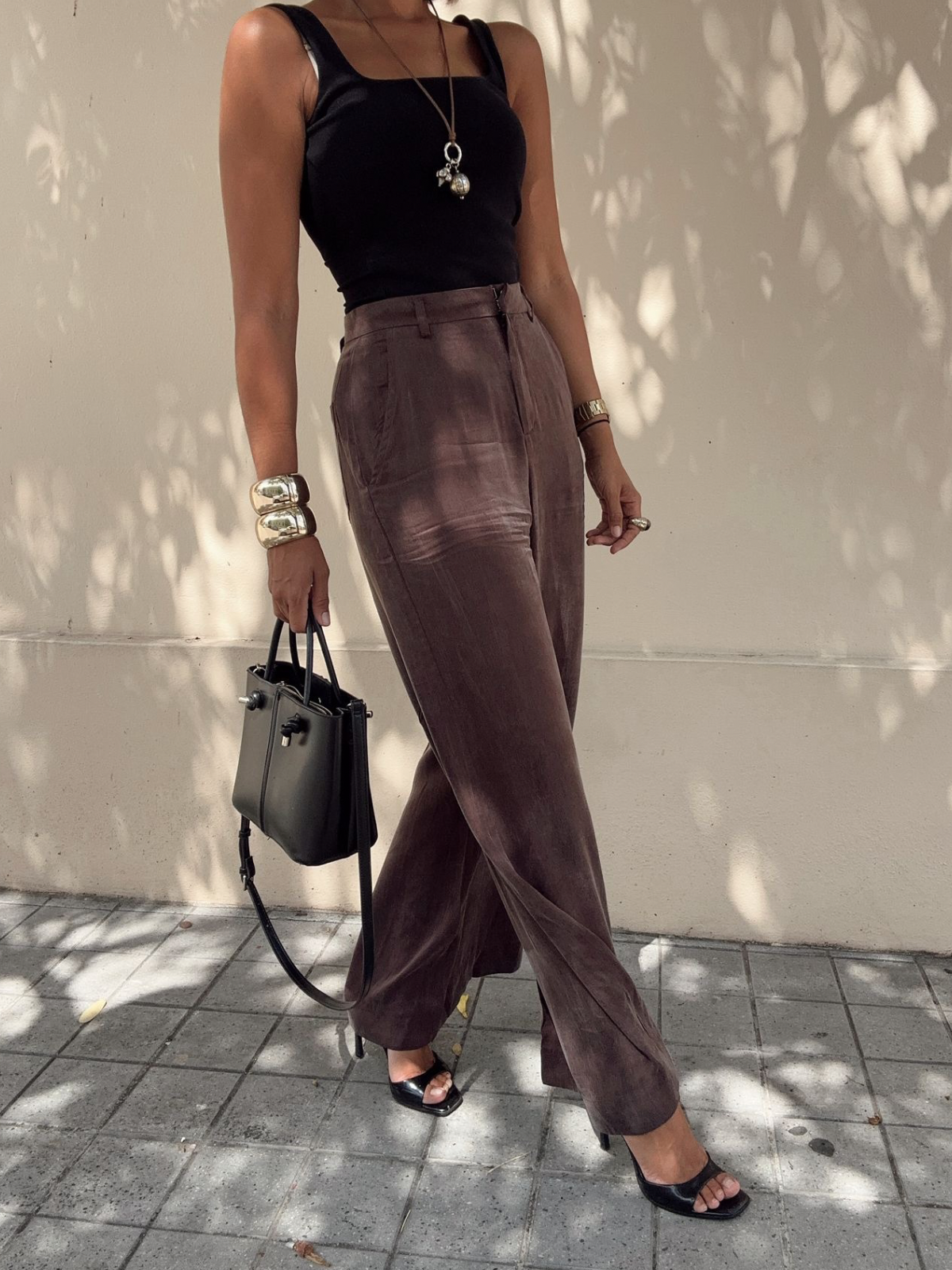 Mocha Flow Wide Leg Pants