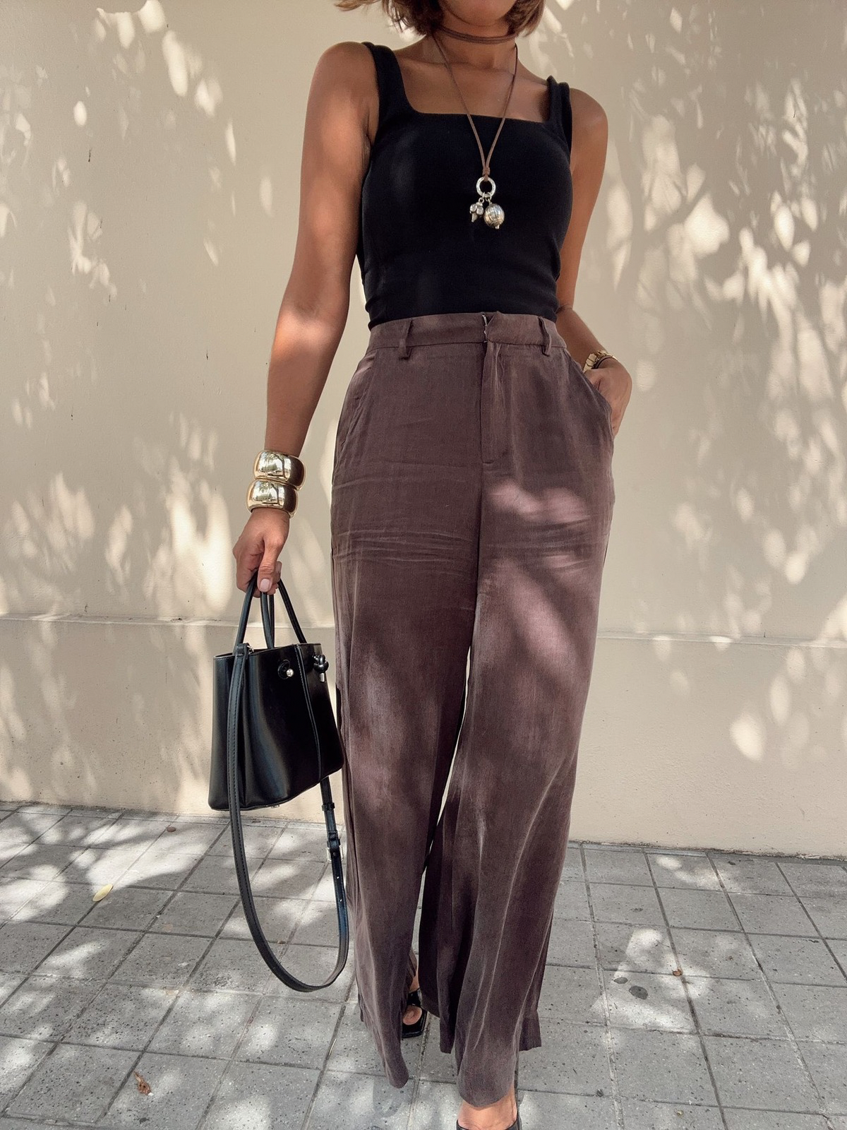 Mocha Flow Wide Leg Pants