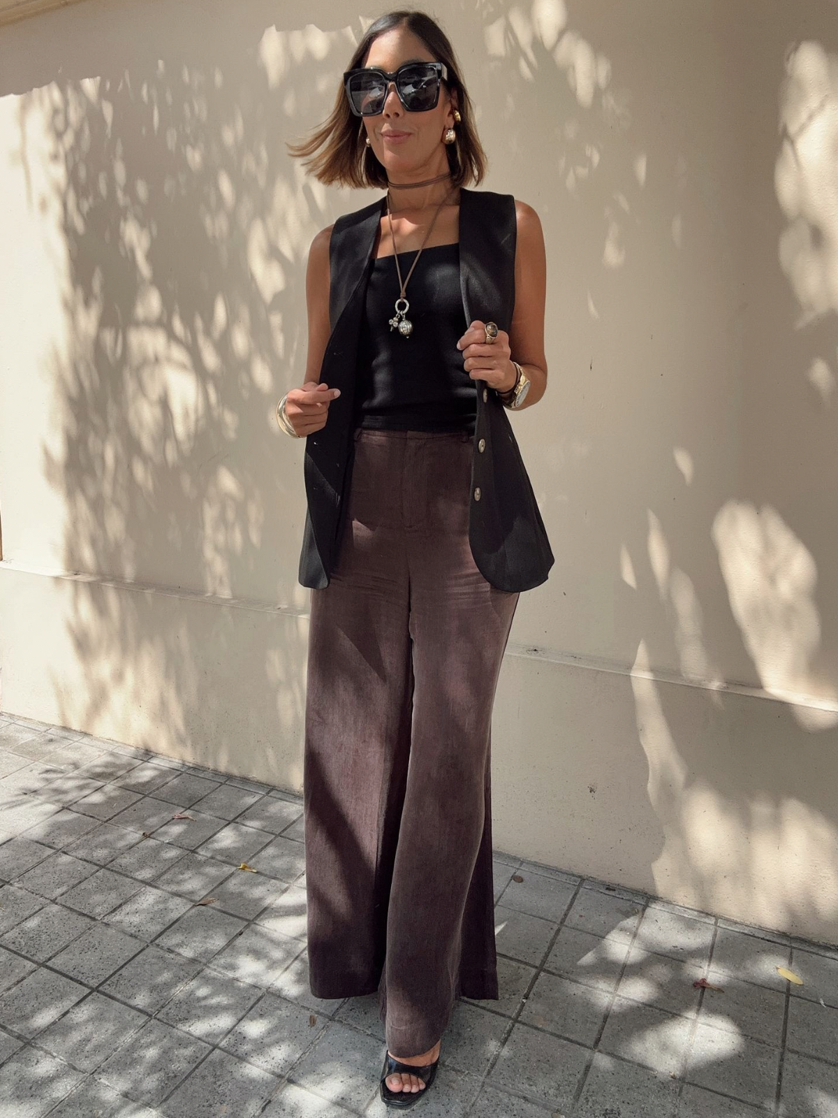 Mocha Flow Wide Leg Pants