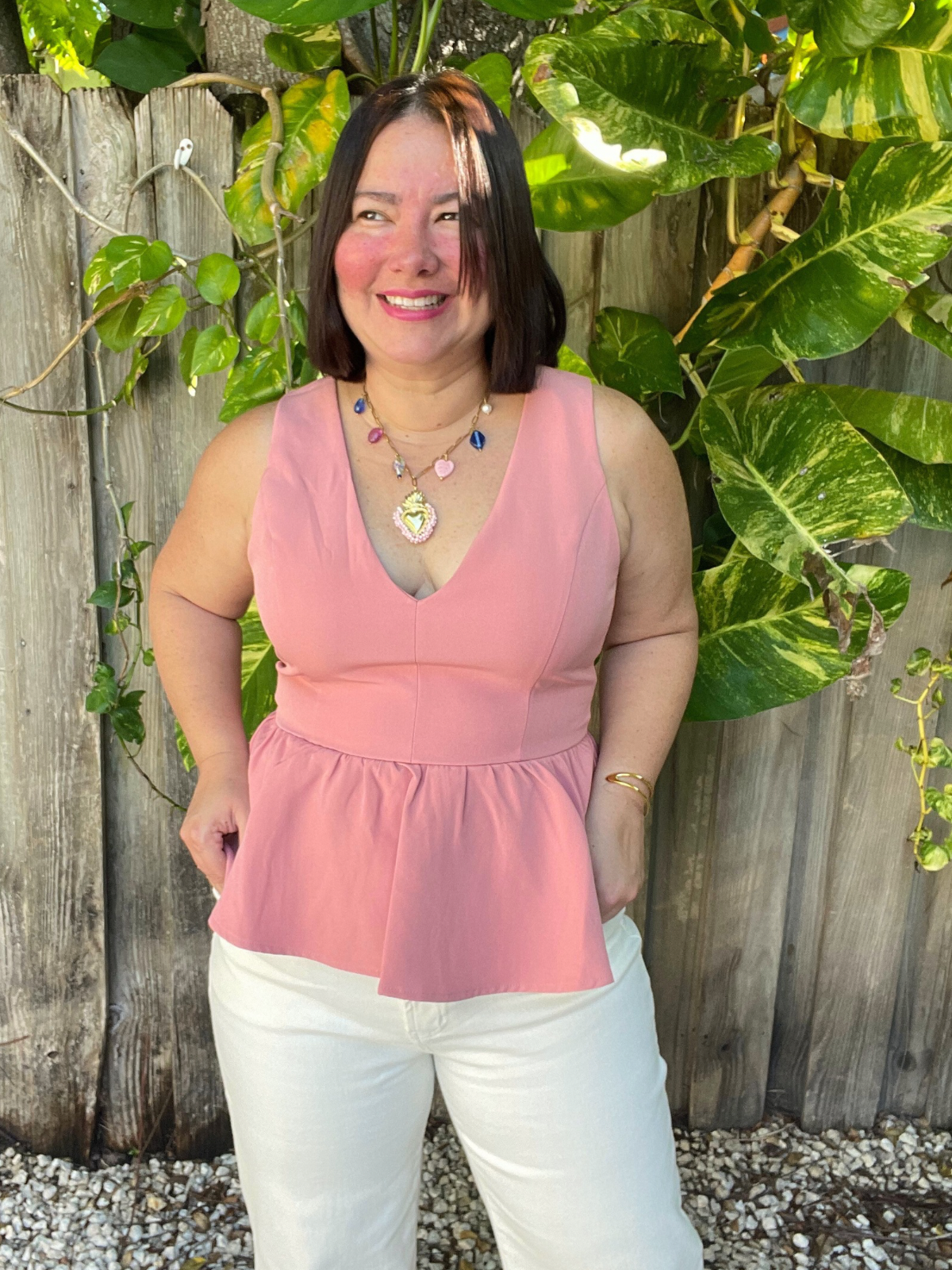Blush Hour Peplum Top