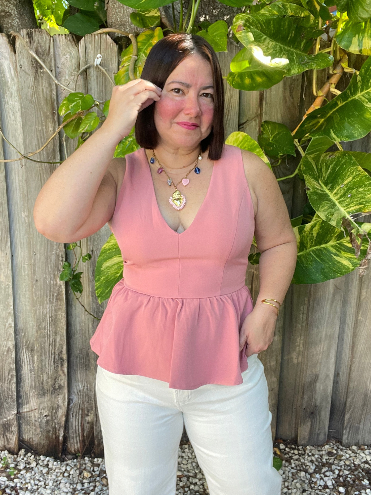 Blush Hour Peplum Top