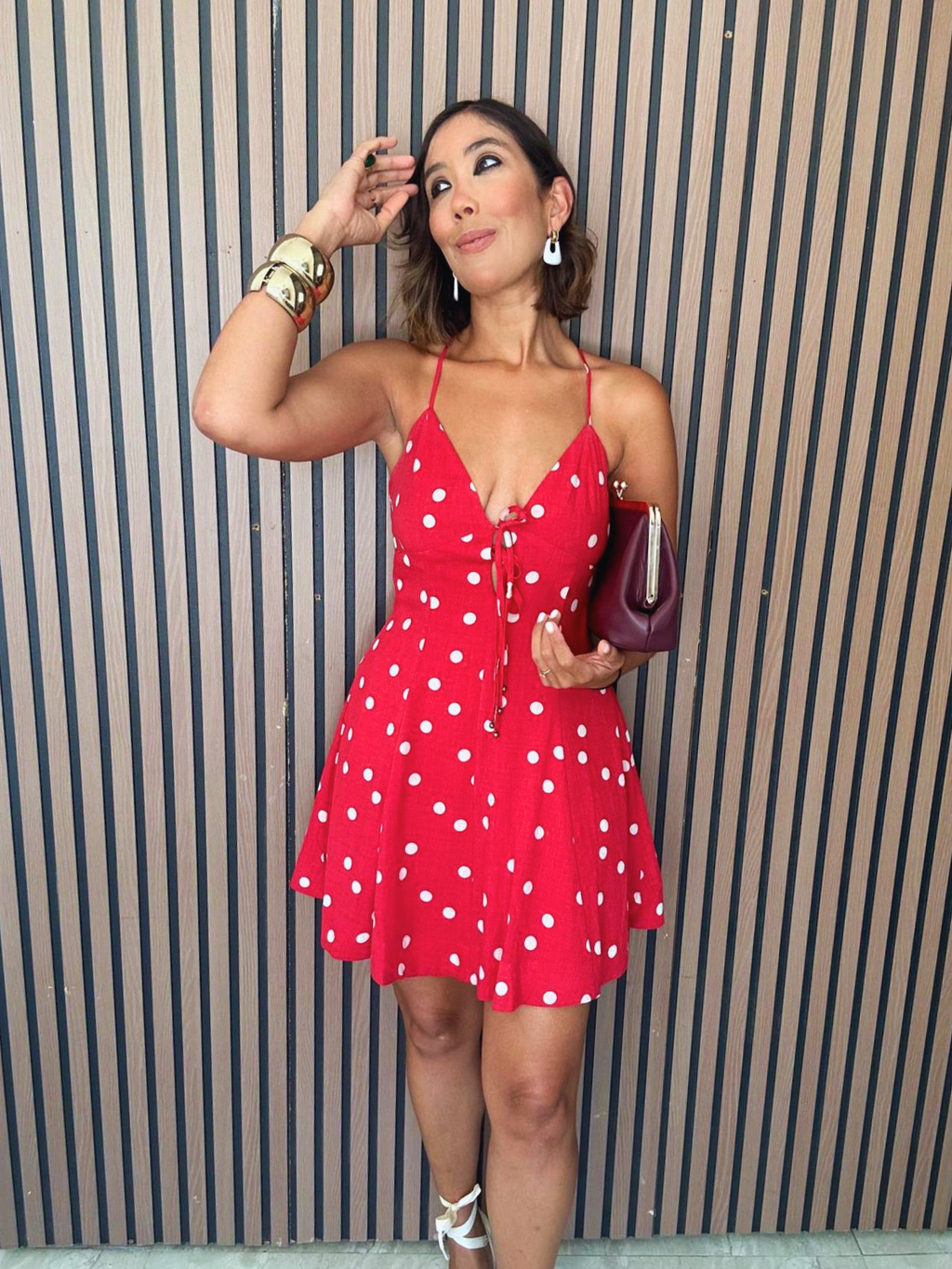 Show Stopper Cross-Back Mini Dress