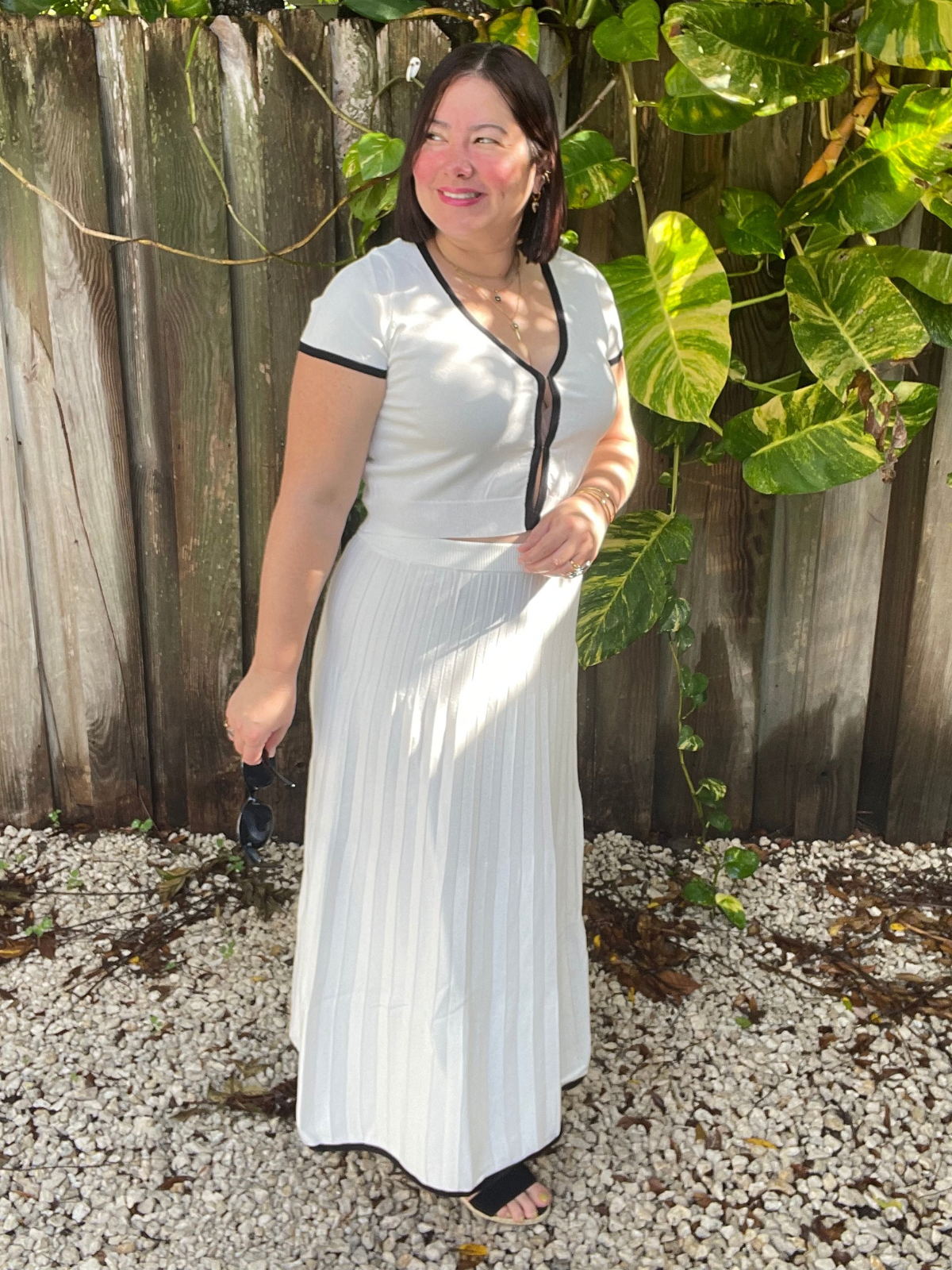 Between Seasons Maxi Skirt with Matching Cropped Top