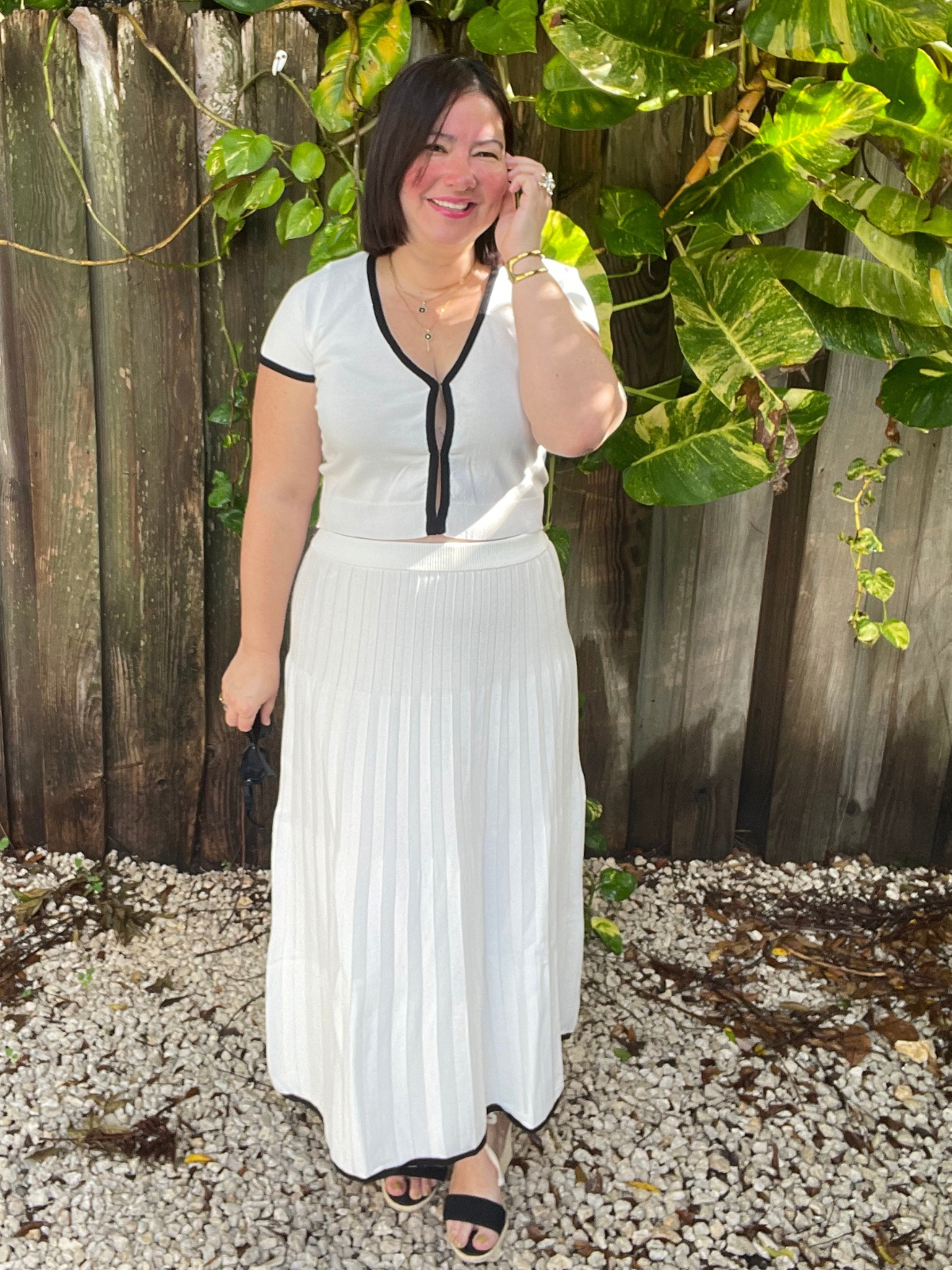 Between Seasons Maxi Skirt with Matching Cropped Top