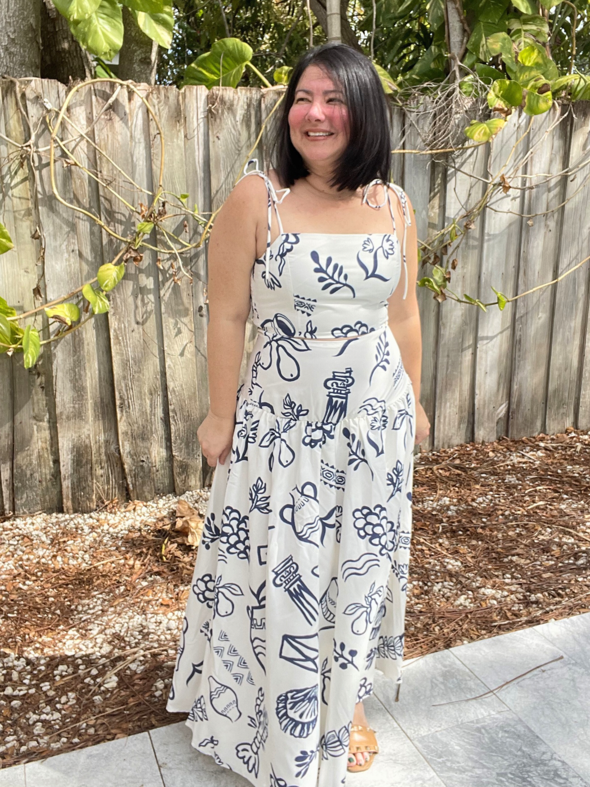 Sunlit Moments Crop Top and Skirt Set