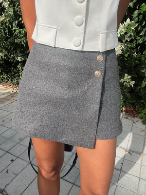 Manhattan Button Detail Skort