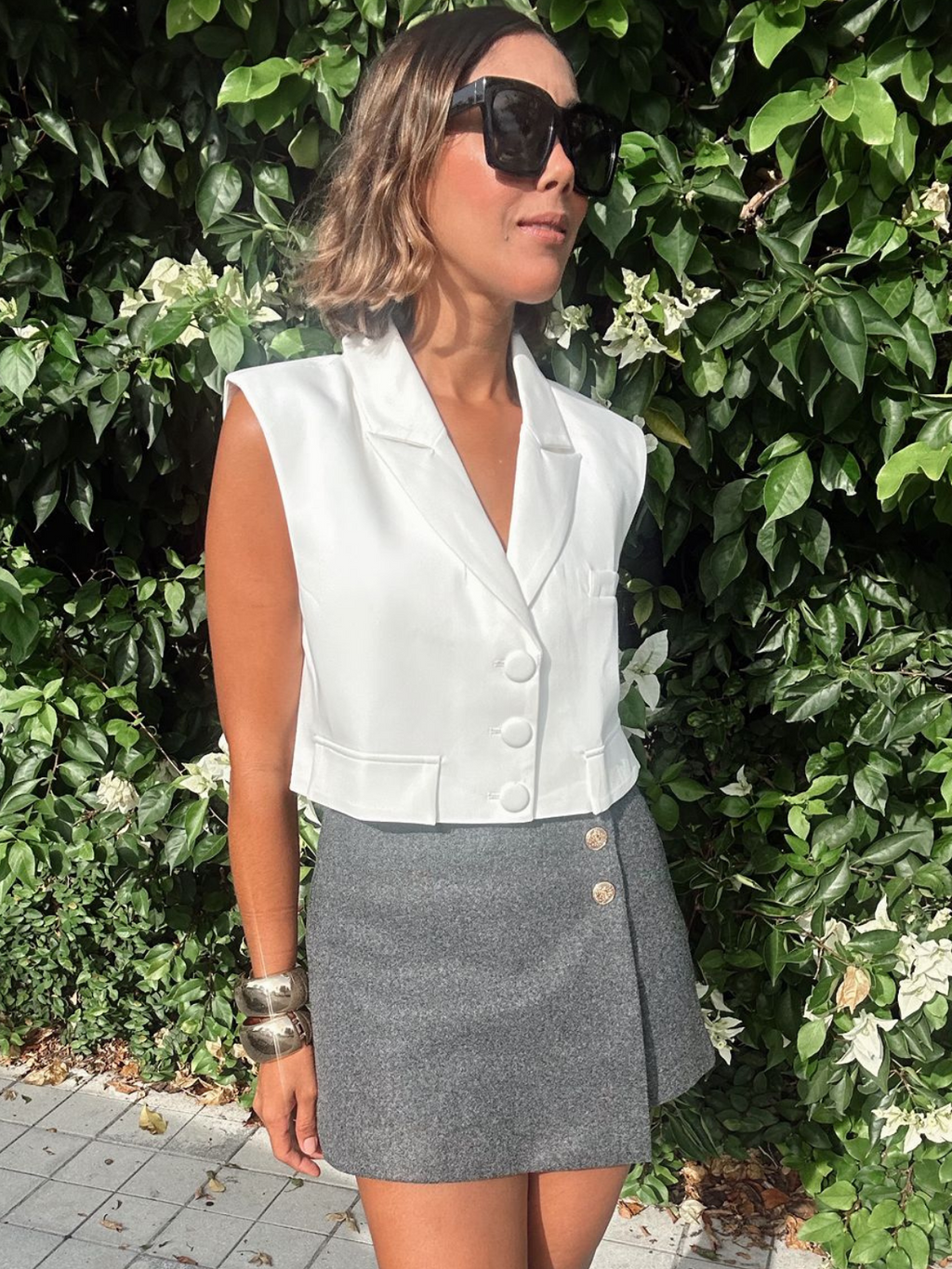 Manhattan Button Detail Skort
