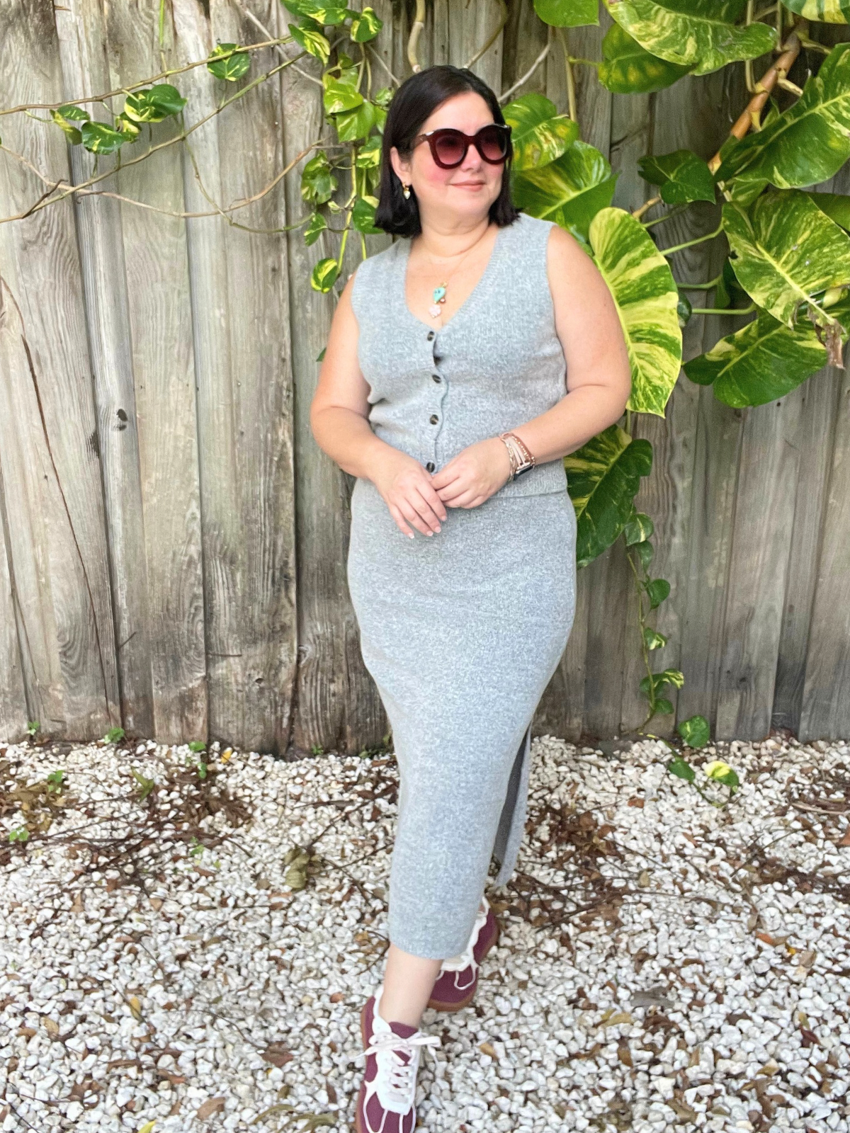 Jet Set Knit Vest & Midi Skirt Duo