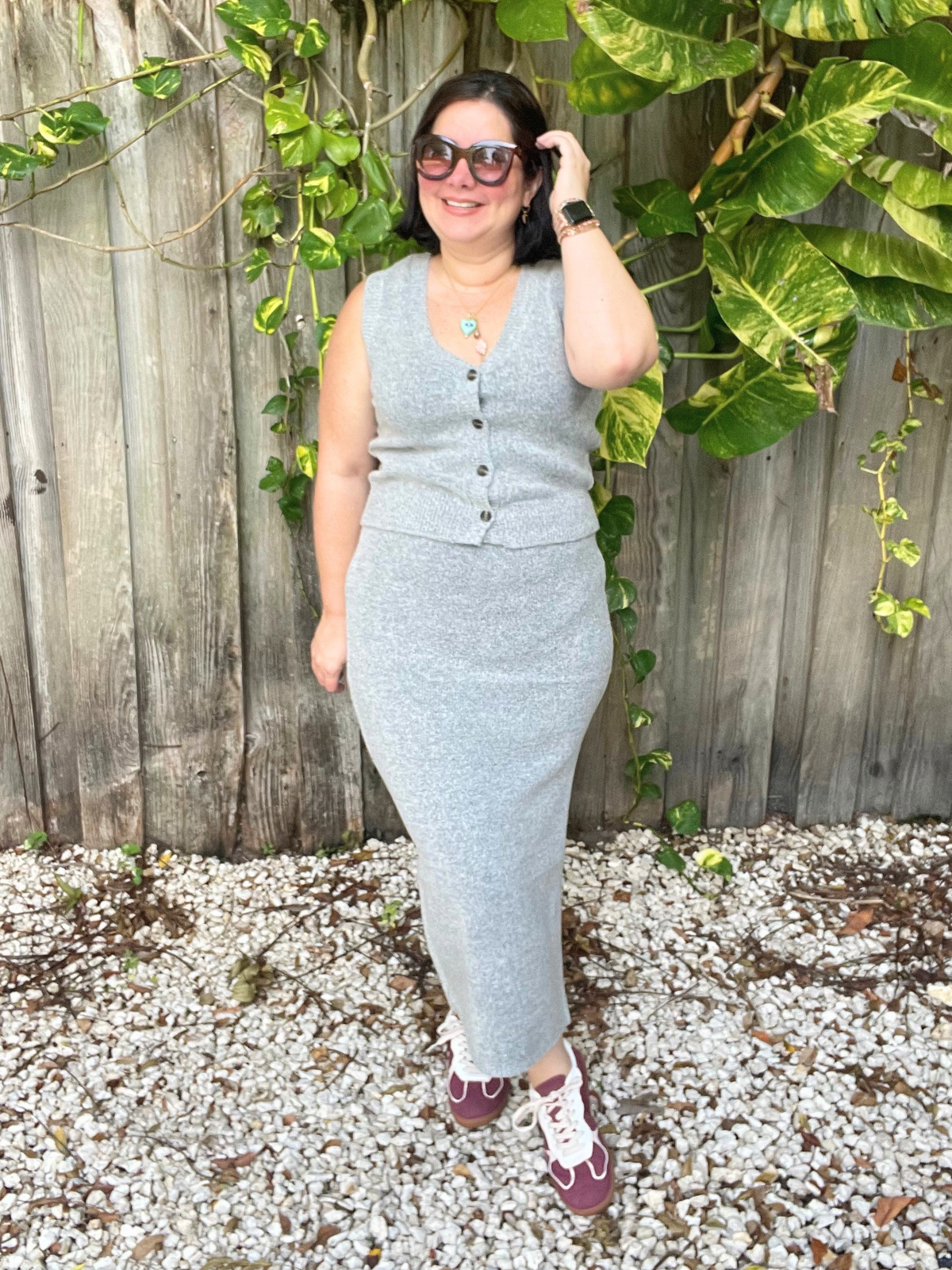 Jet Set Knit Vest & Midi Skirt Duo