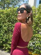 Midnight Kiss Crop Top and Maxi Skirt Set
