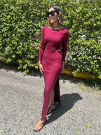Midnight Kiss Crop Top and Maxi Skirt Set
