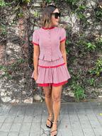 Lola Gingham Crop Top & Skirt Set