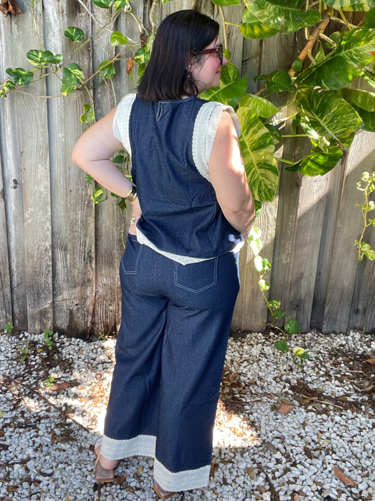 Edge of Grace Denim Top and Pants Set