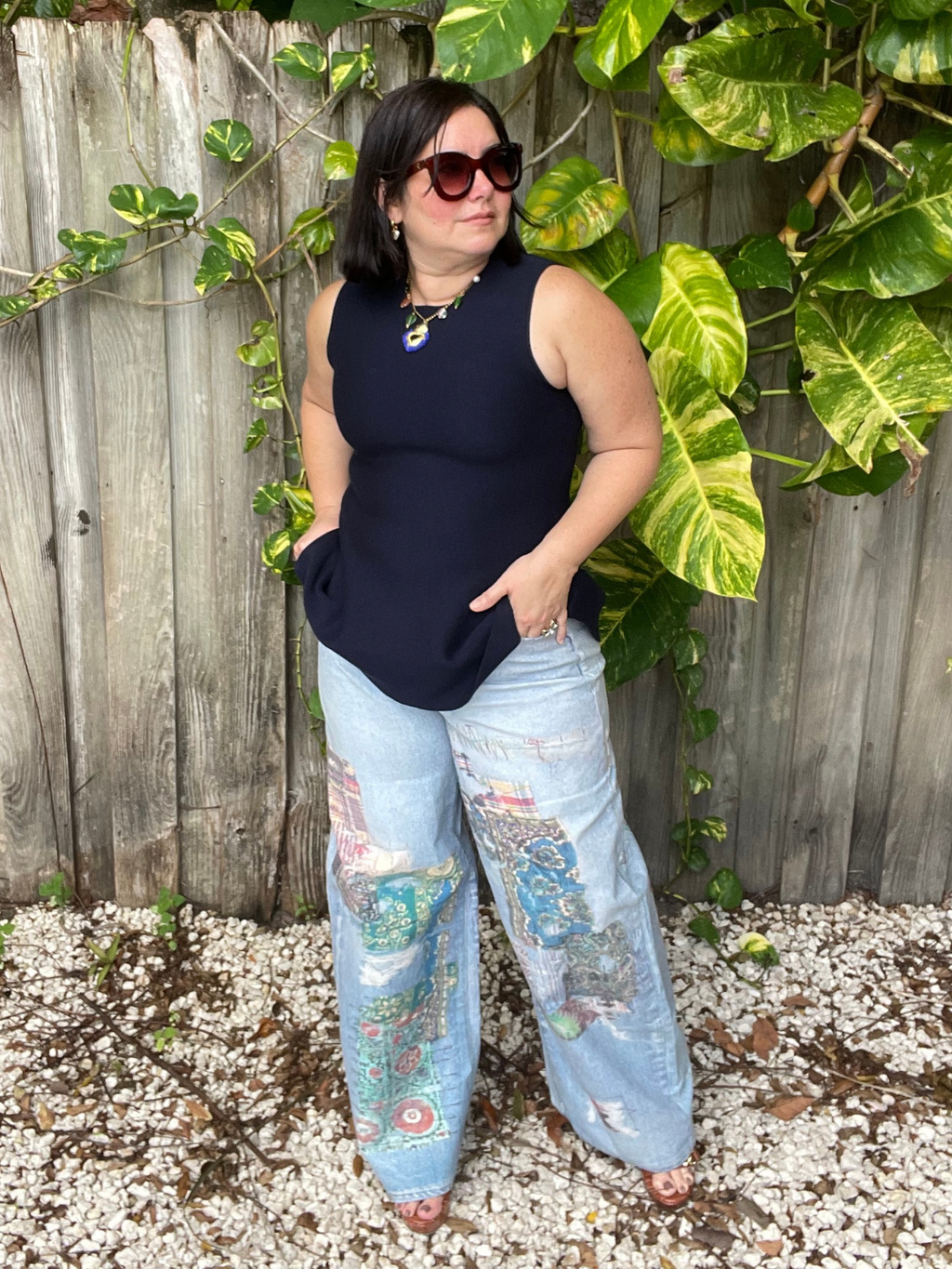 Anne Sleeveless Flared Peplum Top