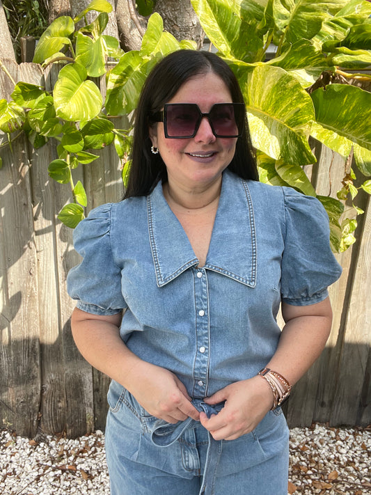 Natalia Denim Blouse