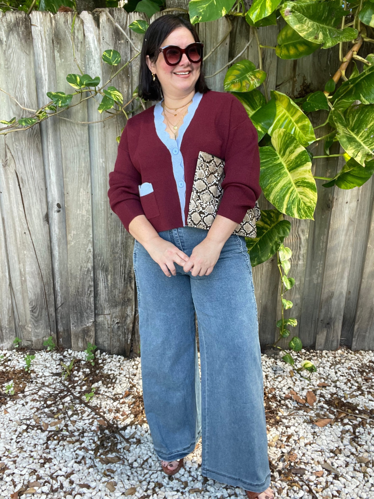 Freedom of Movement Wide-Leg Scallop Jeans