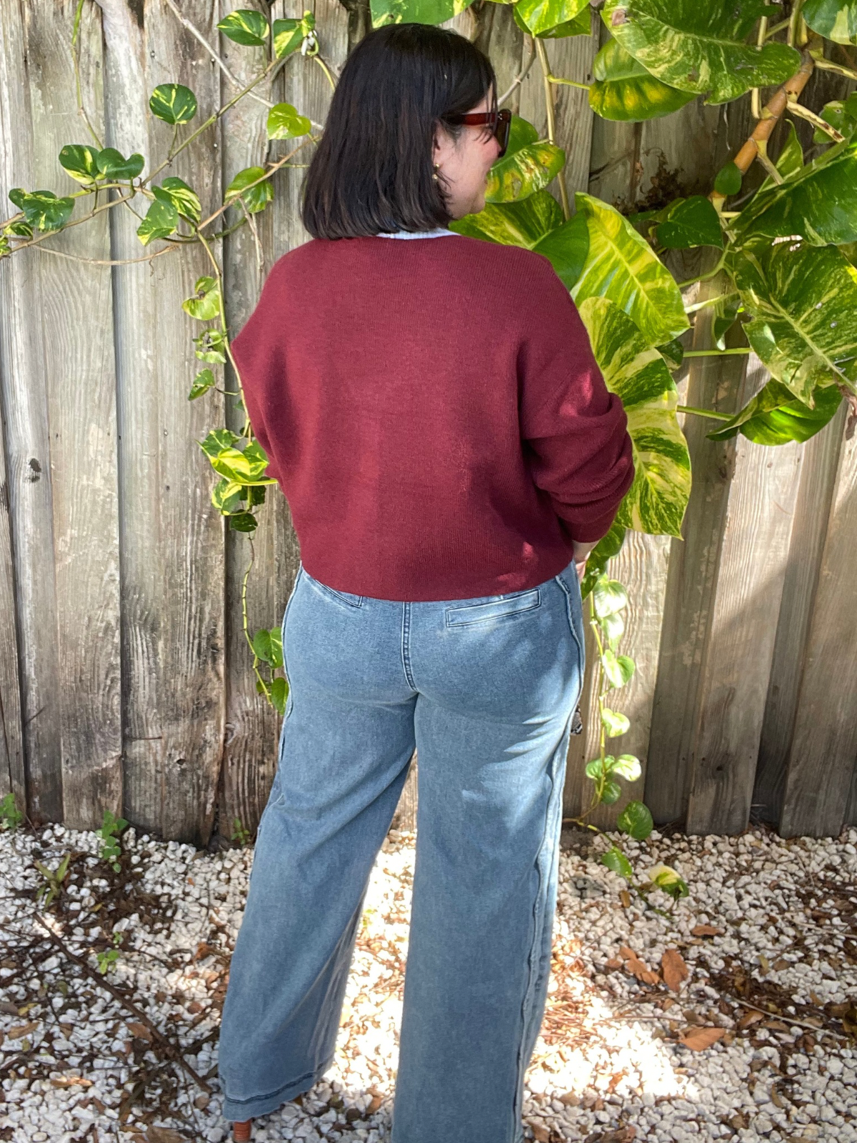 Freedom of Movement Wide-Leg Scallop Jeans