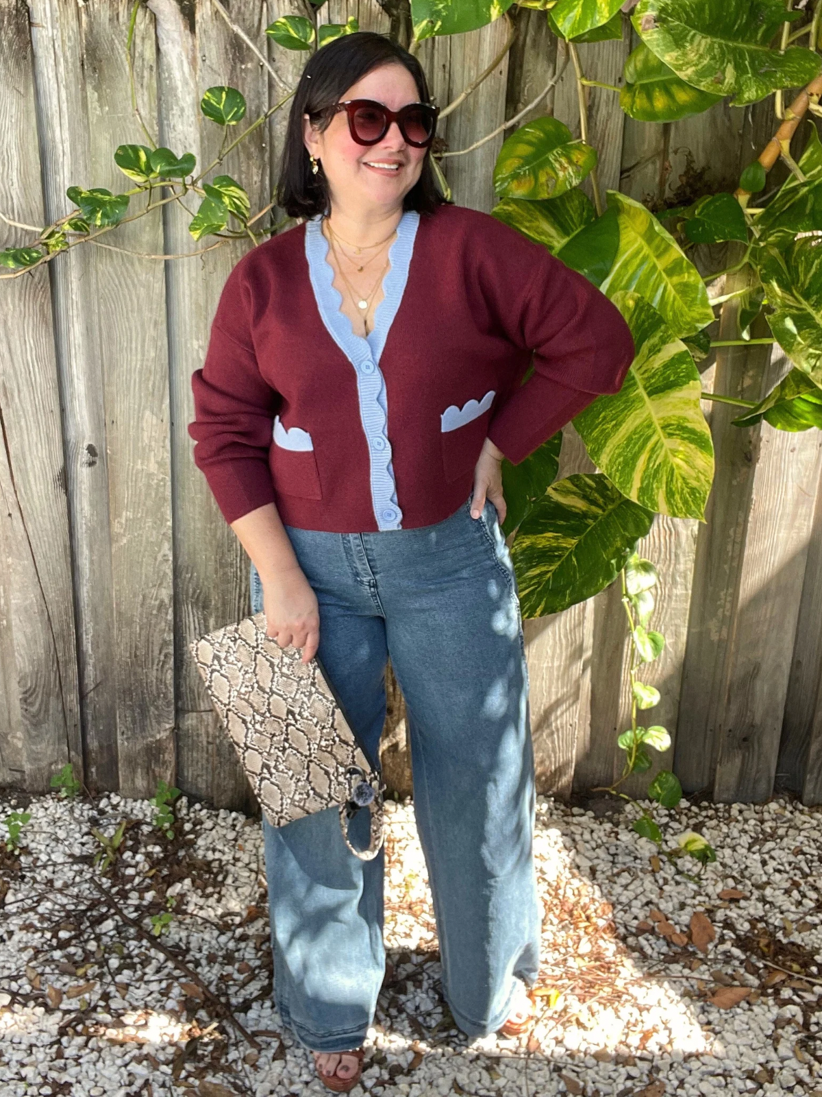 Freedom of Movement Wide-Leg Scallop Jeans