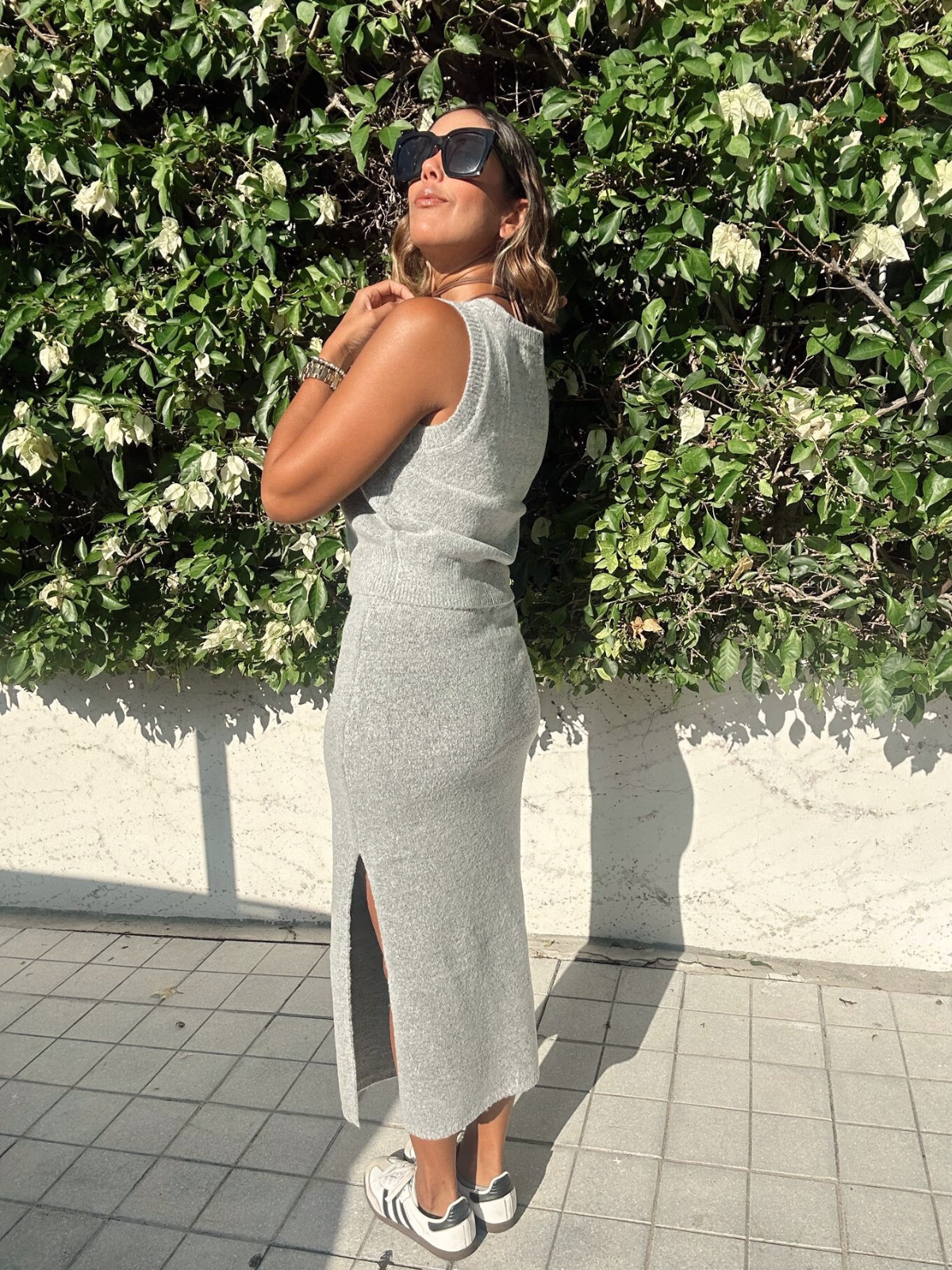 Jet Set Knit Vest & Midi Skirt Duo