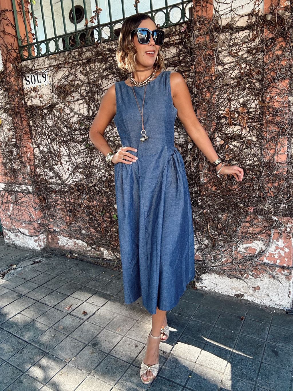 Bluebell Charm Midi Dress