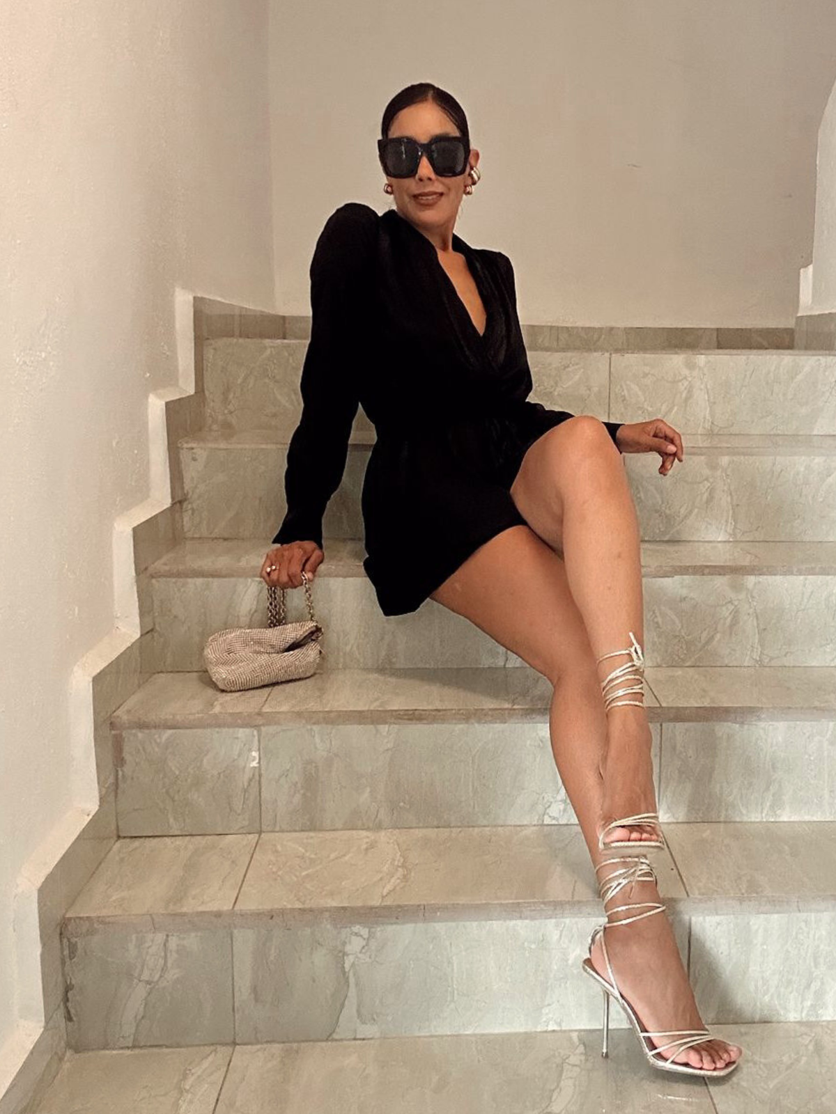 Elegant Cutout Tie-Waist Romper