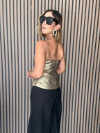The Luminous Midnight Metallic Bustier