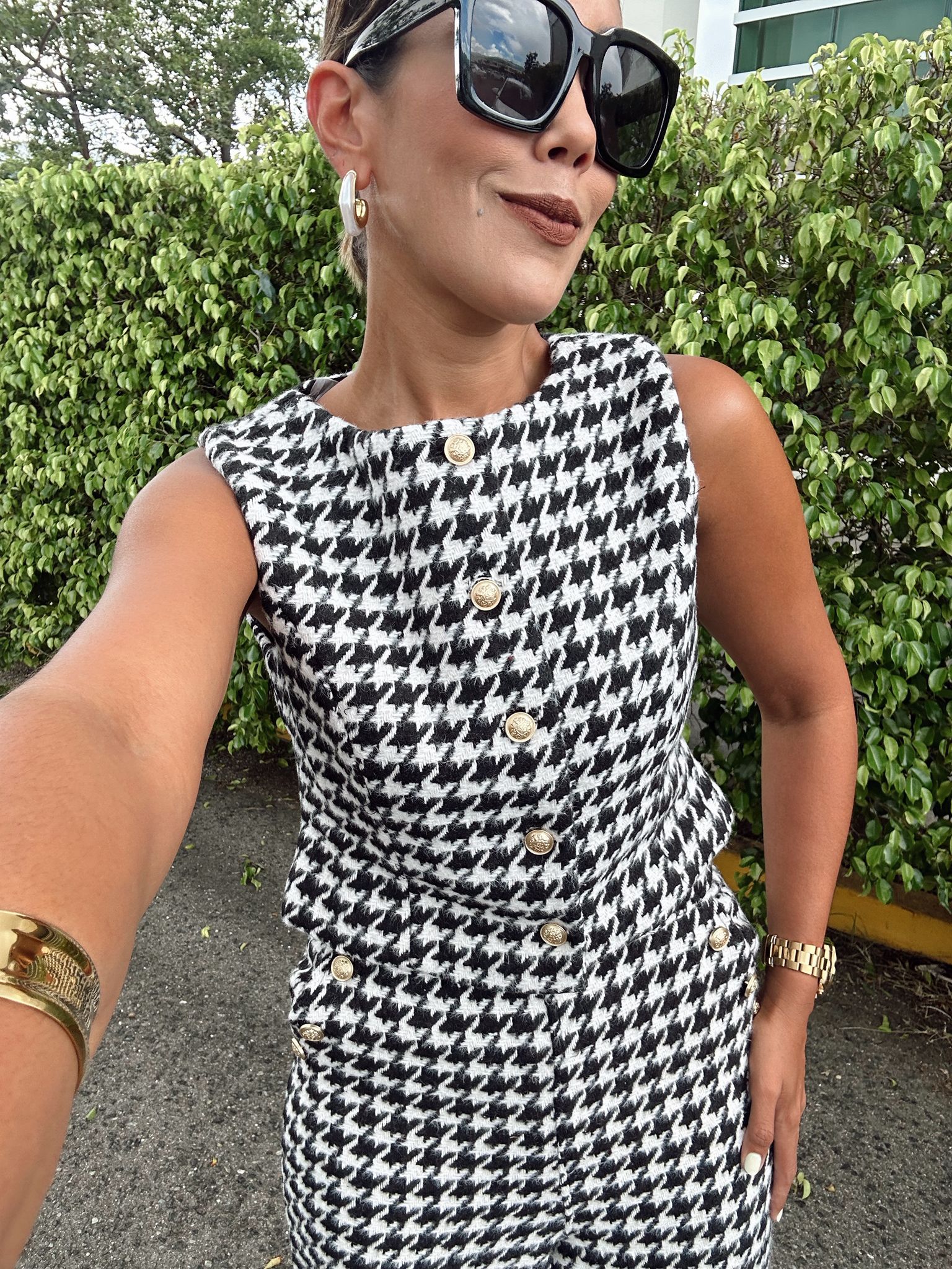 Odette Classic Houndstooth Vest