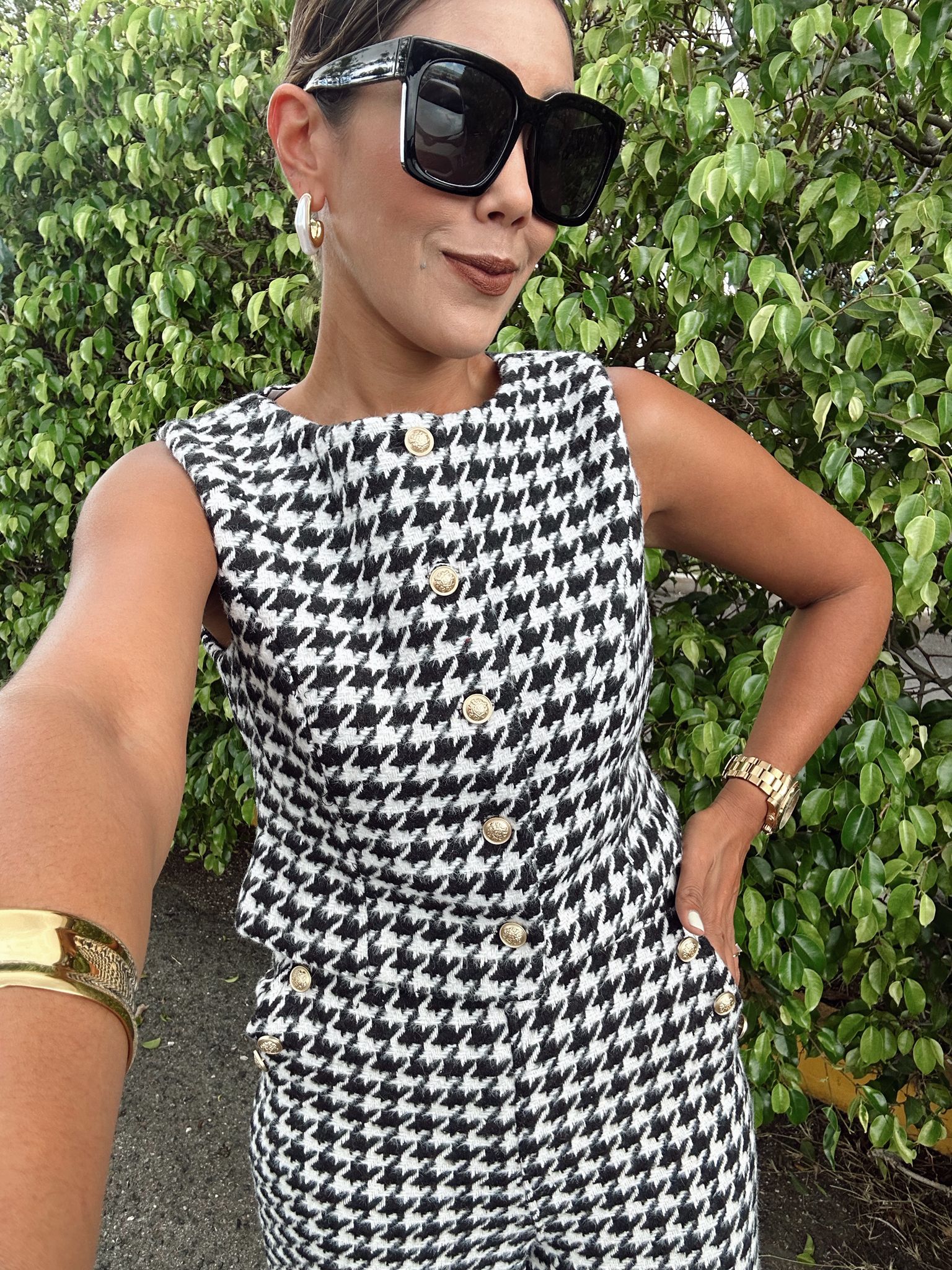 Odette Classic Houndstooth Vest