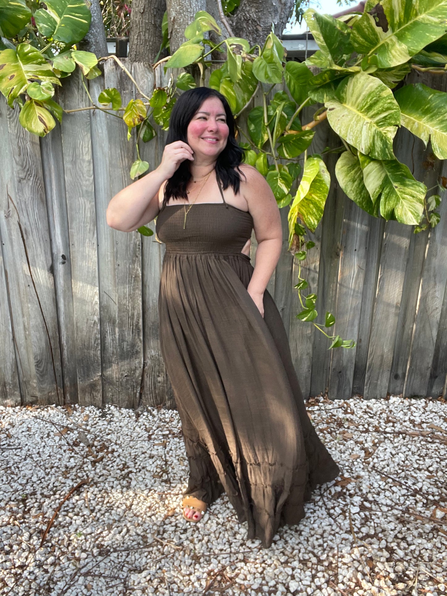 Isla Sol Halter Maxi Dress