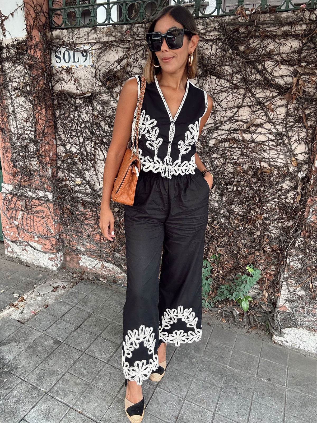 Call Me Love Embroidered Top and Pants Set