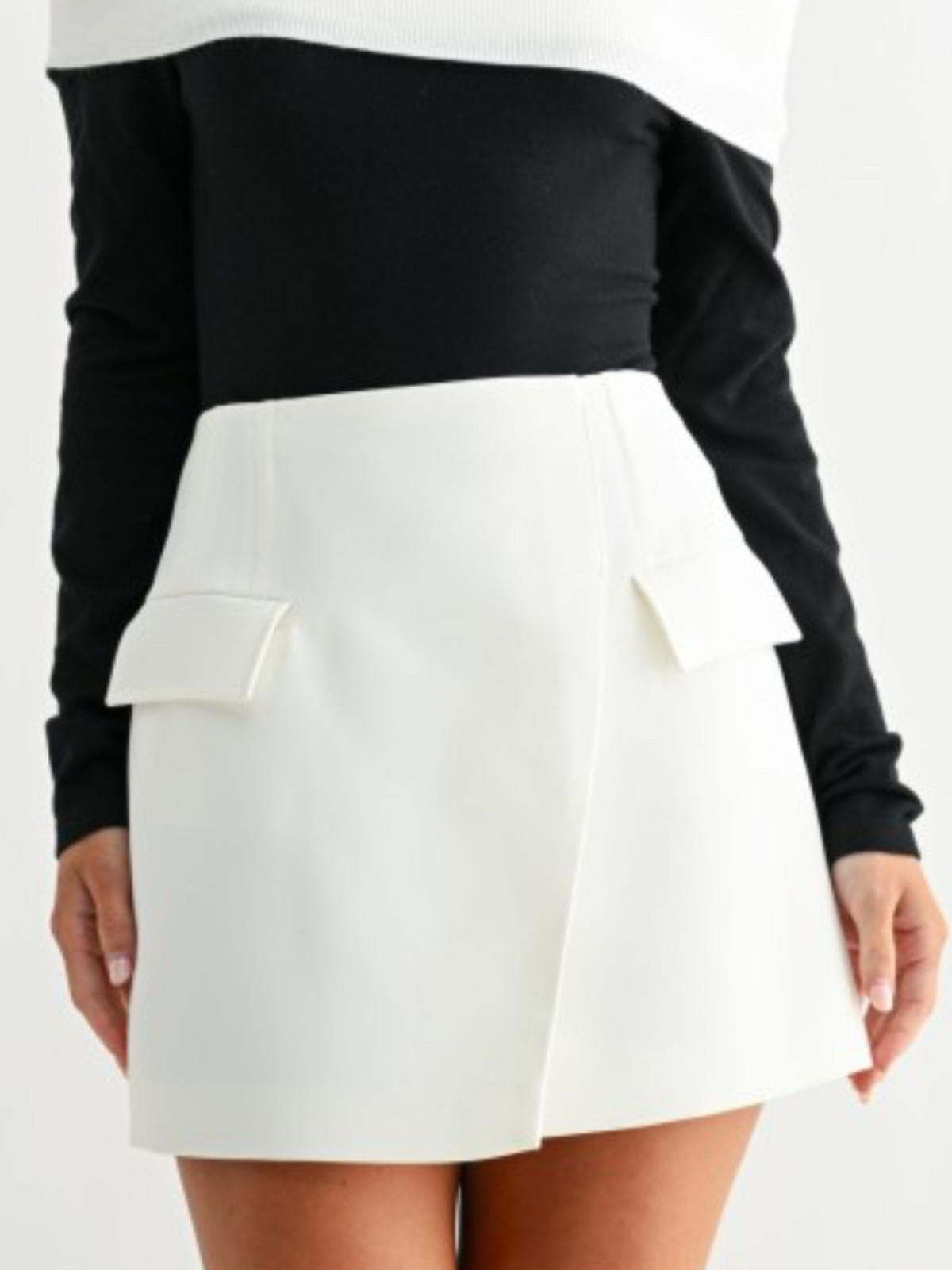 Sleek Wrap Mini Skirt
