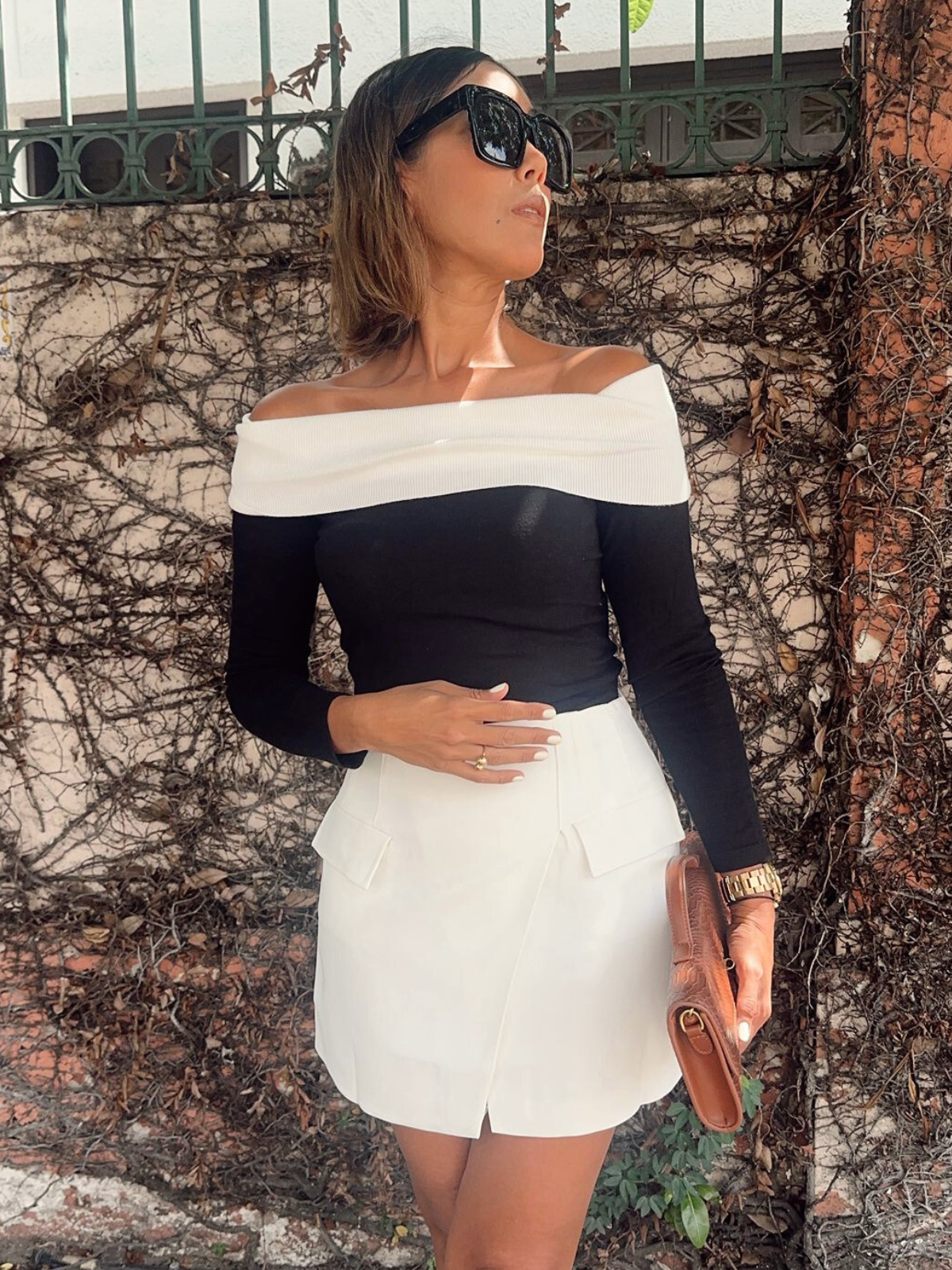 Sleek Wrap Mini Skirt