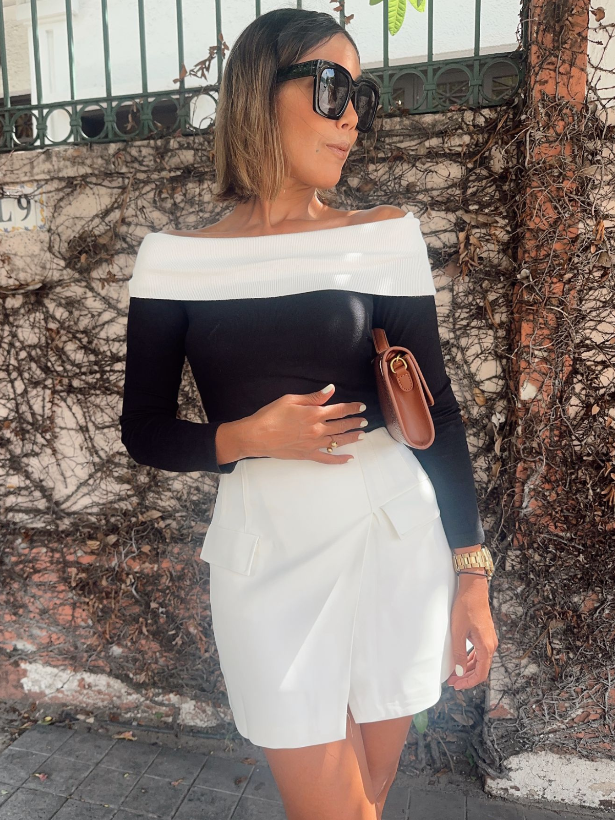 Sleek Wrap Mini Skirt