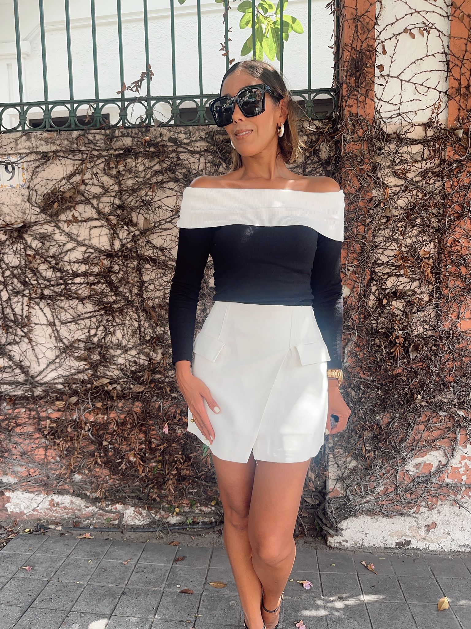 Sleek Wrap Mini Skirt