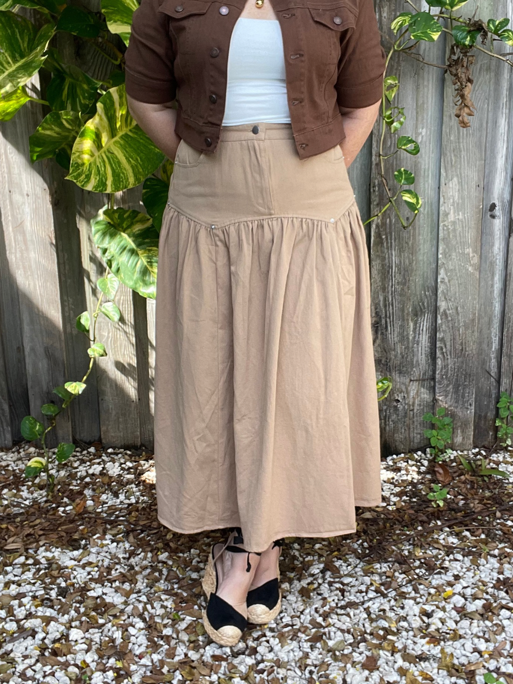 Own It Always Fit and Flare Midi Skirt