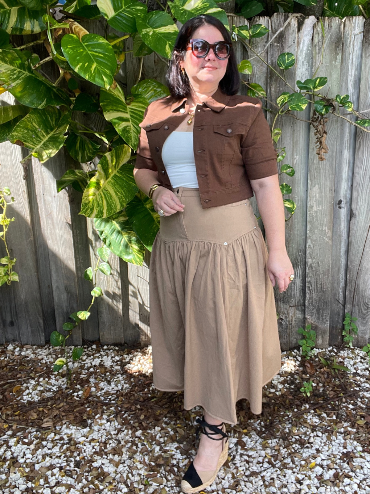Own It Always Fit and Flare Midi Skirt