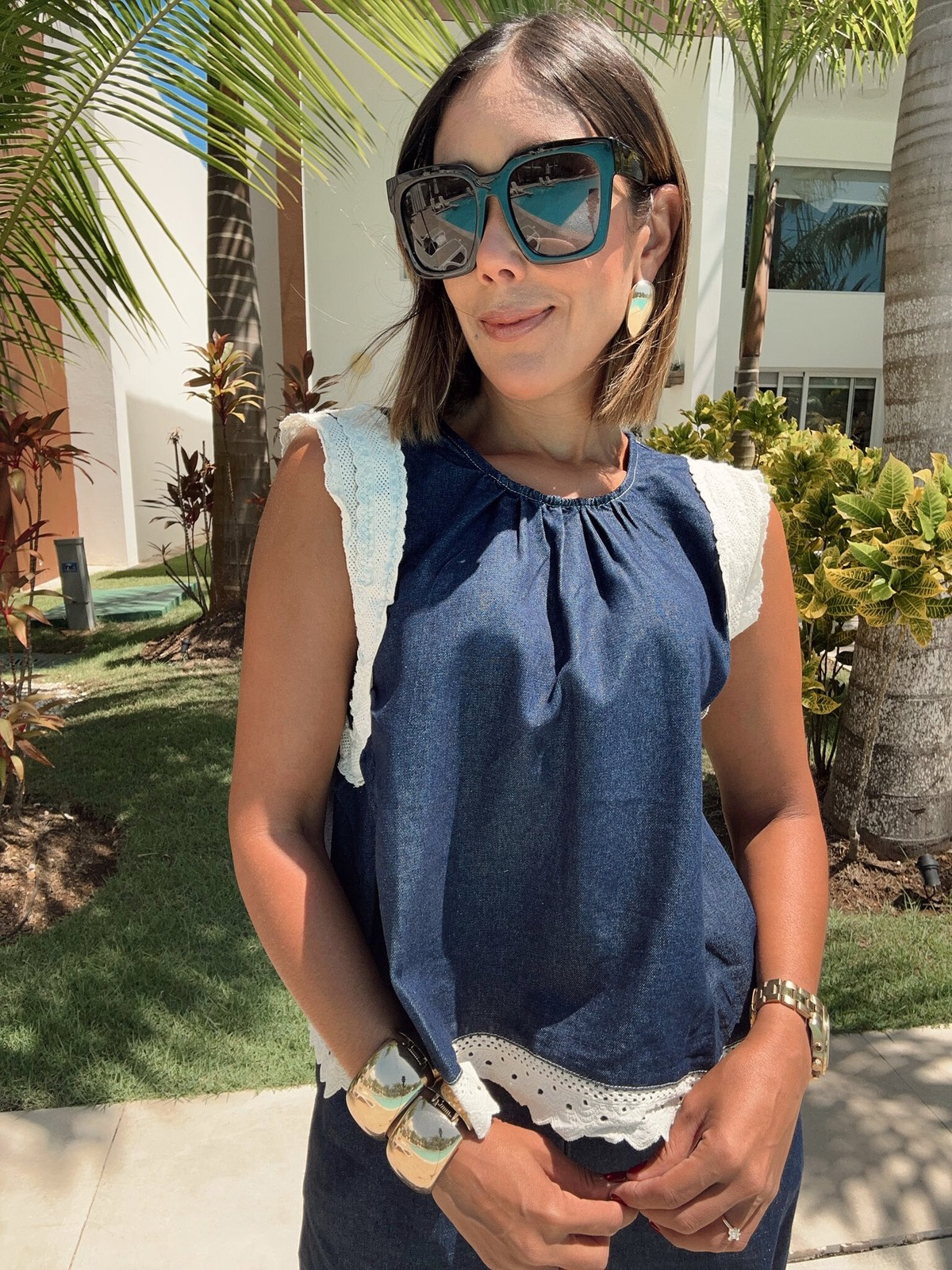 Edge of Grace Denim Top and Pants Set