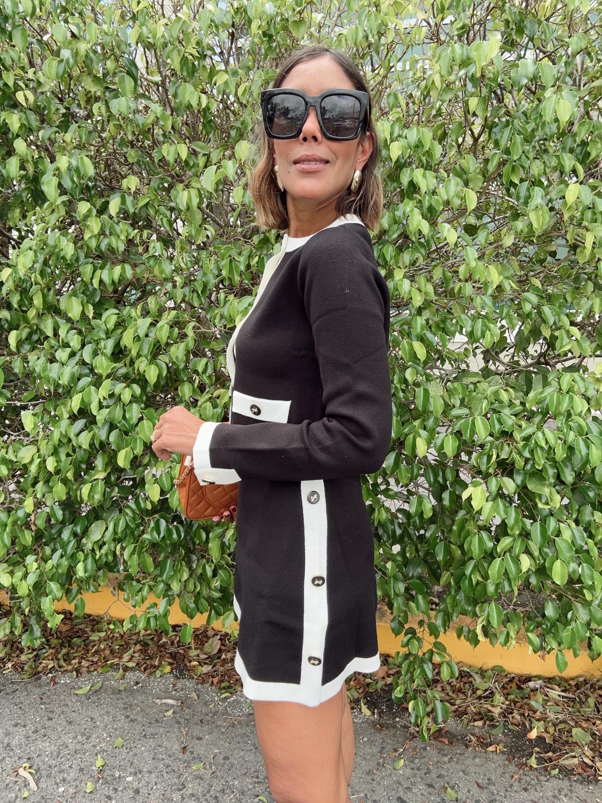 The Charlotte Contrast Trim Crop Cardigan and Mini Skirt Set