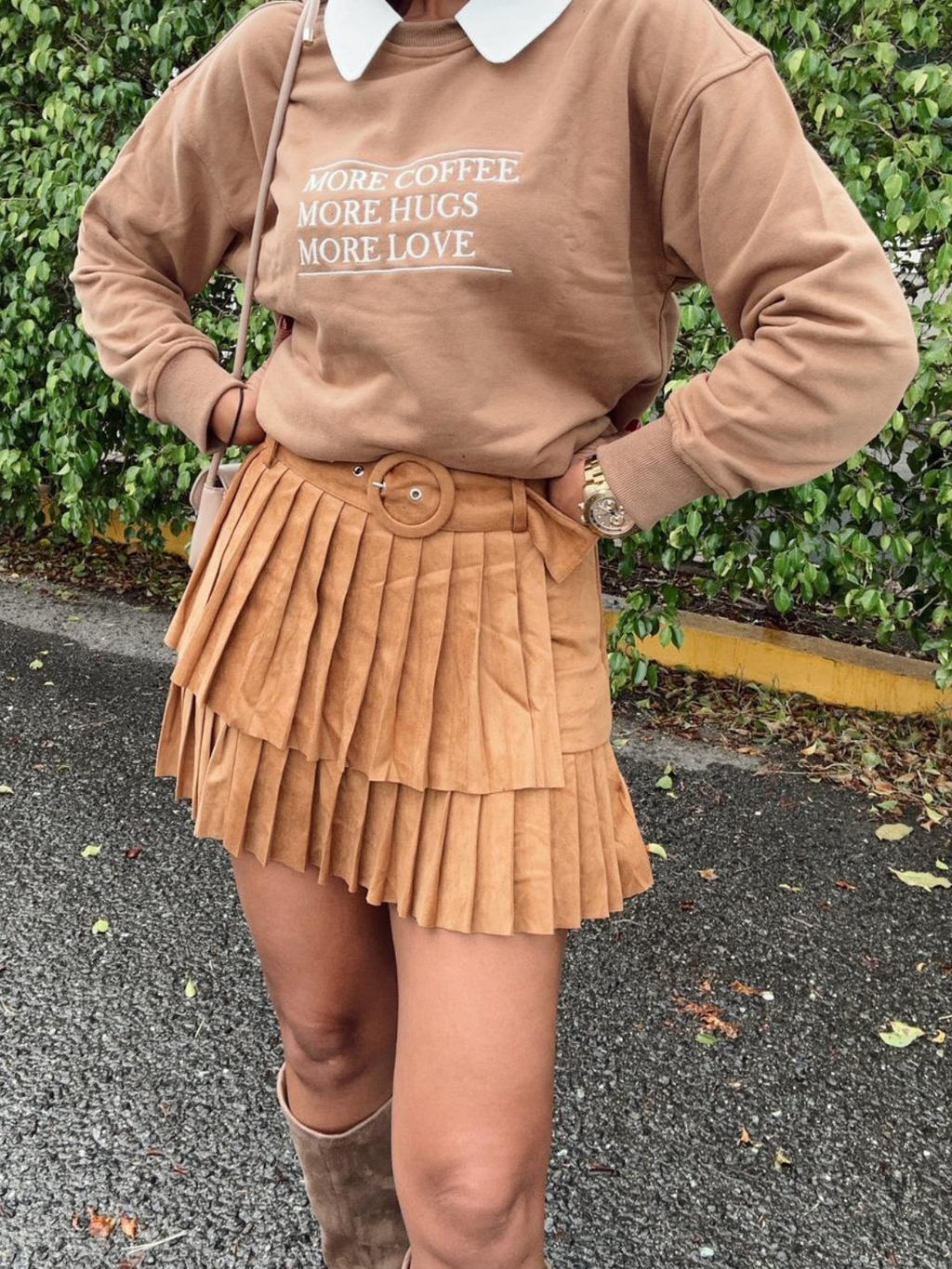 Can’t Look Away Suede Mini Skirt