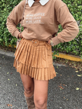 Can’t Look Away Suede Mini Skirt